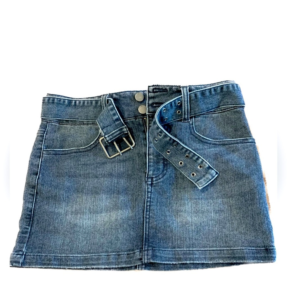 Denim mini skirt